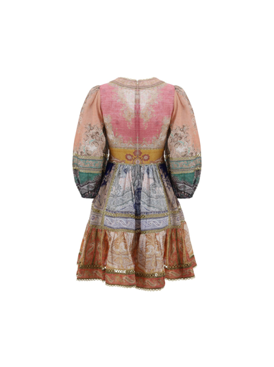 Shop Zimmermann Women's Multicolor Linen Dress
