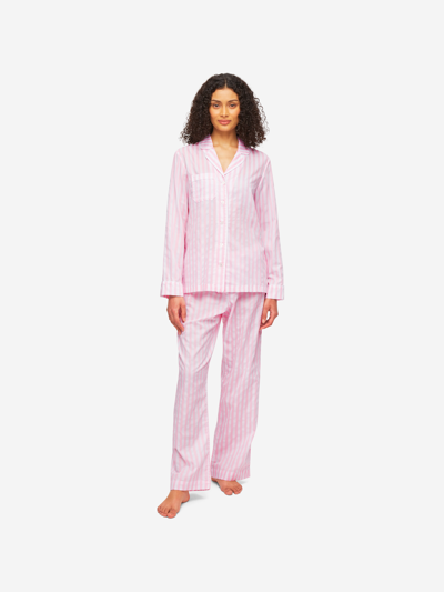 Shop Derek Rose Women's Pyjamas Capri 20 Cotton Pink