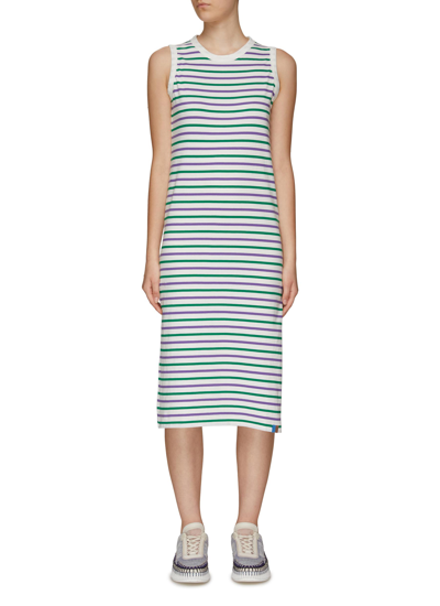 Shop Kule Multi-colour Striped Cotton Tank Dress