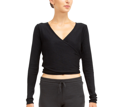 Shop Repetto Knitted Wrap-over In Black