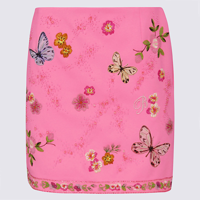 Shop Blumarine Pink Fluo Skirt