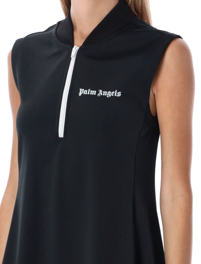 Shop Palm Angels Zipped Track Dress In Black