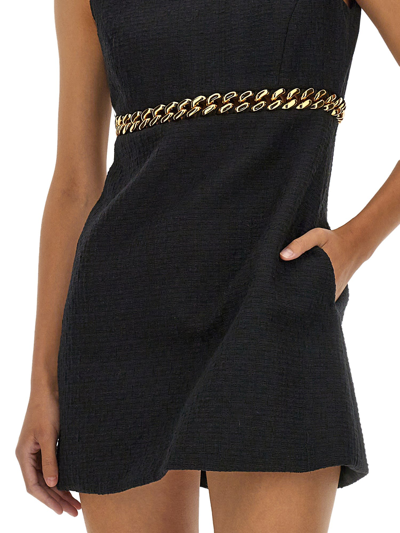 Shop Versace Dress With Chain In Nero