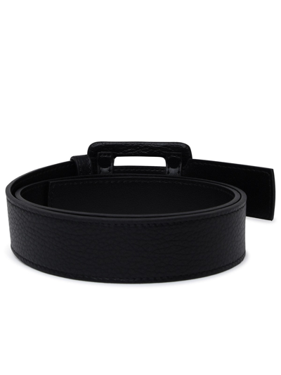 Shop Hogan Leather Belt In Black