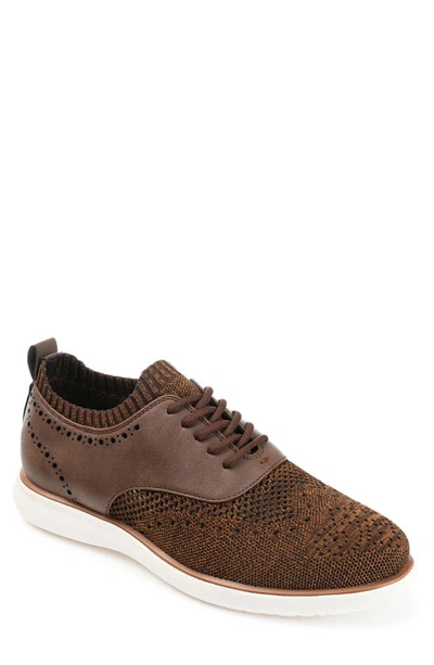 Shop Vance Co. Waller Knit Casual Derby In Brown