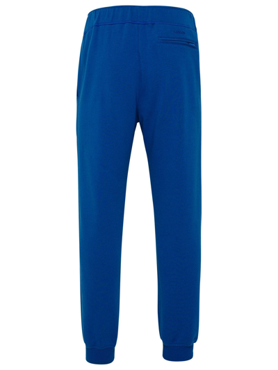 Shop Lanvin Cotton Curb Sporty Pants In Blue