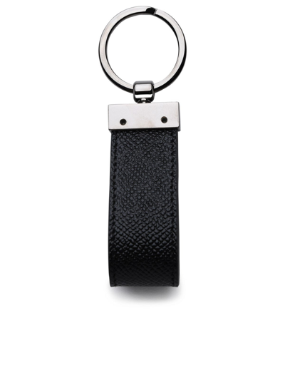 Shop Dolce & Gabbana Black Leather Keyring