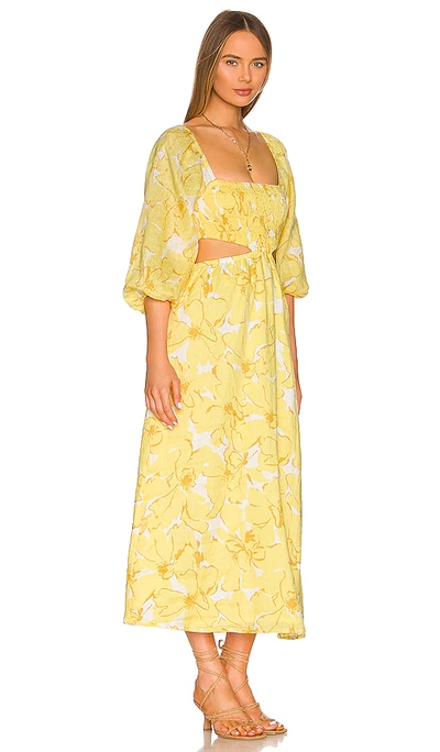Shop Faithfull The Brand Nadiva Midi Dress In Yellow