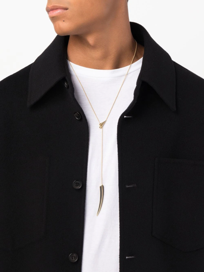 Shaun Leane Sabre Yellow Gold-plated Vermeil Silver And Ceramic Necklace In Gold