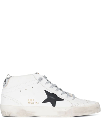 Shop Golden Goose Star-patch Lace-up Sneakers In Weiss