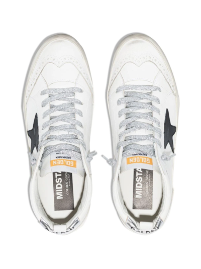 Golden Goose Star-patch Lace-up Sneakers In Weiss