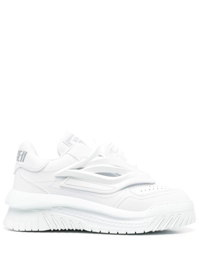 Versace Odissea Caged Rubber Medusa Sneakers In White | ModeSens