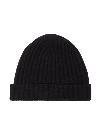 Jil Sander Wool Beanie Hat In Schwarz