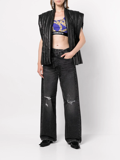 Vetements Gold-chain Sports Bra In Violett