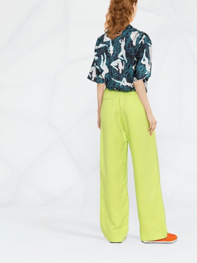 Msgm Eco-friendly Fabric Trousers In Green