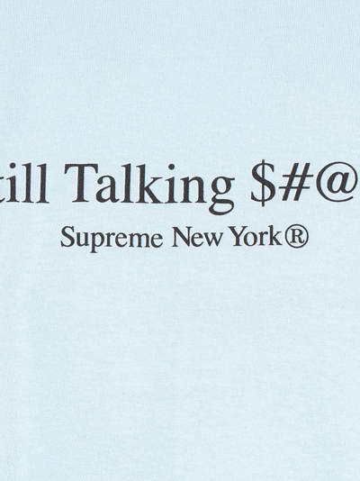 Shop Supreme Still Talking-print T-shirt In Blue