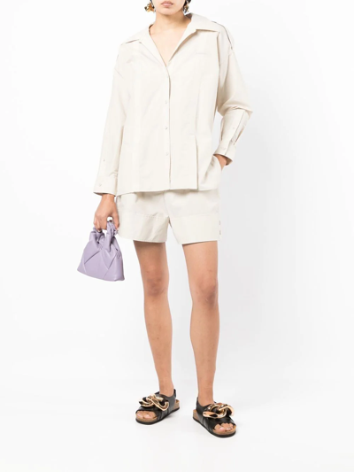 3.1 Phillip Lim Flat-collar Long-sleeved Shirt In White