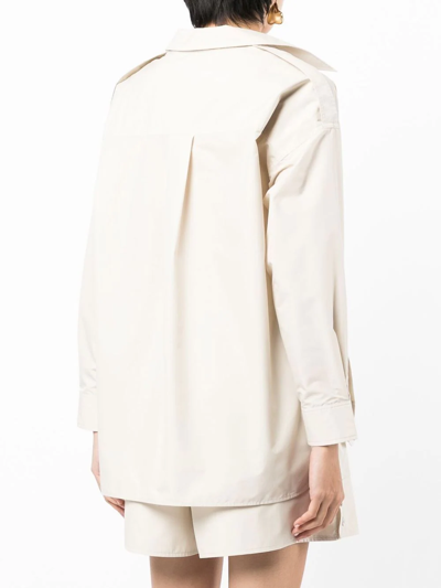 3.1 Phillip Lim Flat-collar Long-sleeved Shirt In White