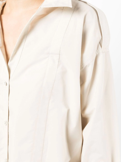 3.1 Phillip Lim Flat-collar Long-sleeved Shirt In White