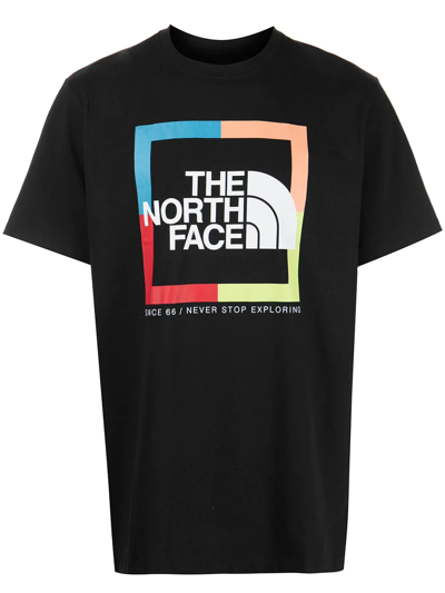 Shop The North Face Logo-print Cotton T-shirt In Schwarz