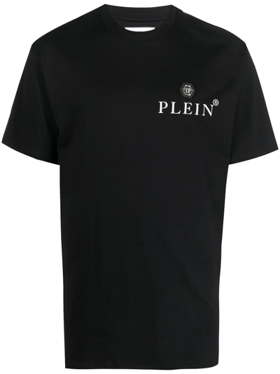 Shop Philipp Plein Hexagon Logo-print T-shirt In Schwarz