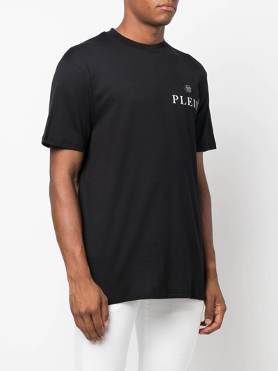 Shop Philipp Plein Hexagon Logo-print T-shirt In Schwarz