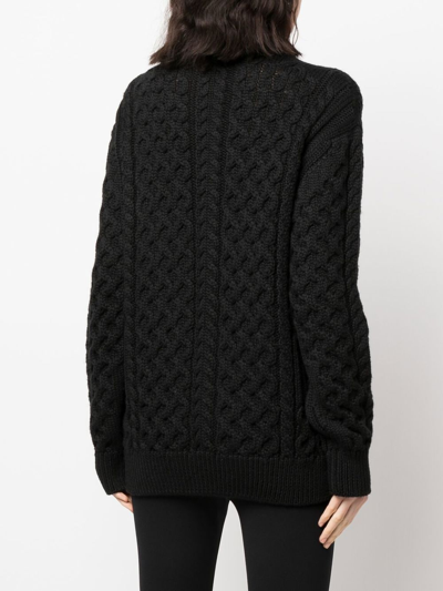 Philipp Plein Embossed Skull Wool Jumper In Schwarz