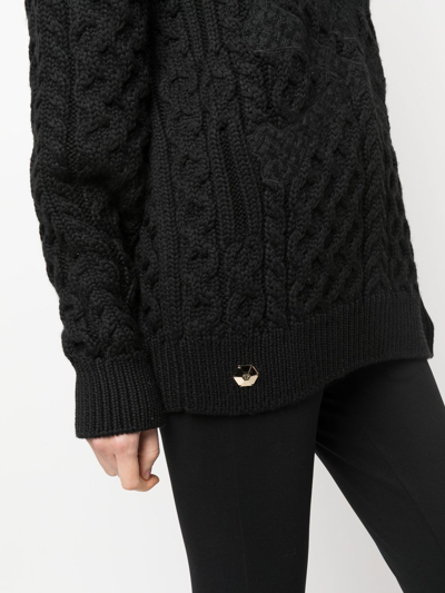 Shop Philipp Plein Embossed Skull Wool Jumper In Schwarz