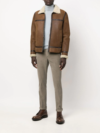Dondup Corduroy Cotton Trousers Gaubert In Nude