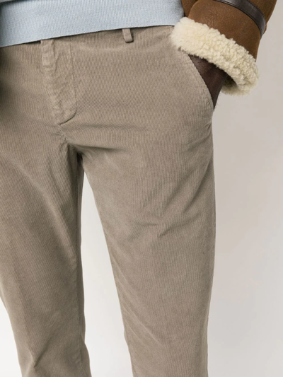 Dondup Corduroy Cotton Trousers Gaubert In Nude