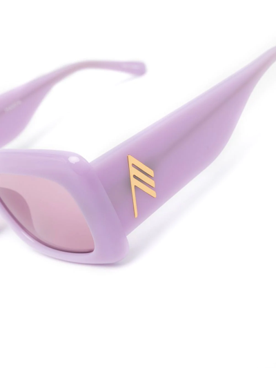 Shop Attico X The  Mini Marfa Sunglasses In Purple