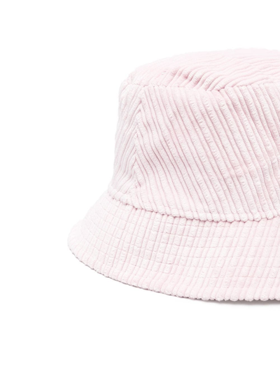 Shop Isabel Marant Textured Stripe Bucket Hat In Rosa