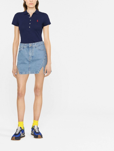 Polo Ralph Lauren Slim Fit Stretch Polo Shirt In Blau