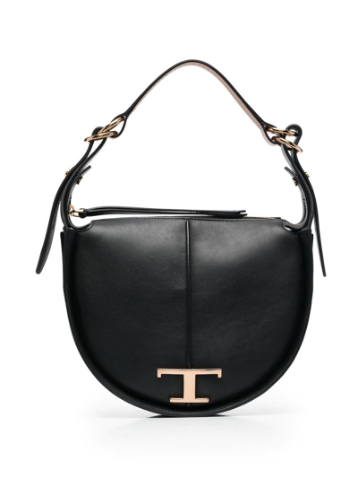Shop Tod's Small Timeless Leather Shoulder Bag In Schwarz