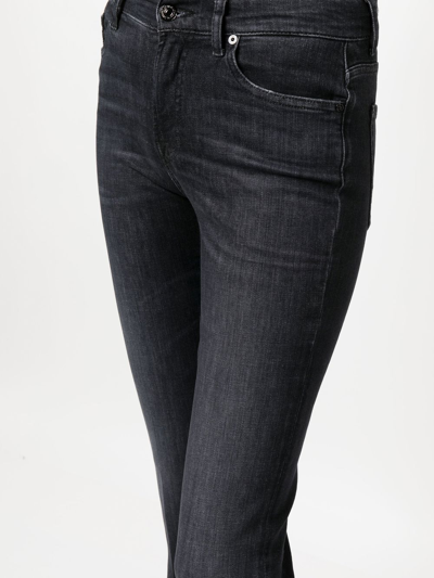 Shop 7 For All Mankind High-rise Flared Jeans In Schwarz