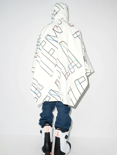 Shop Templa X Olympics Logo-print Hooded Poncho In White