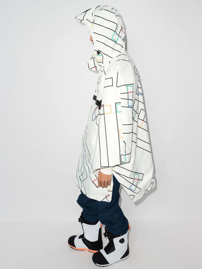 Shop Templa X Olympics Logo-print Hooded Poncho In White