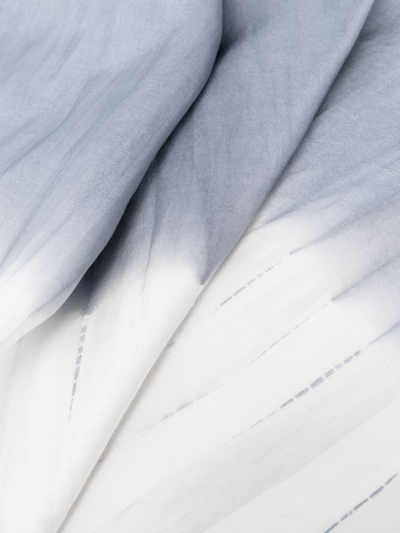 Shop Suzusan Tie-dye Pattern Scarf In Grey