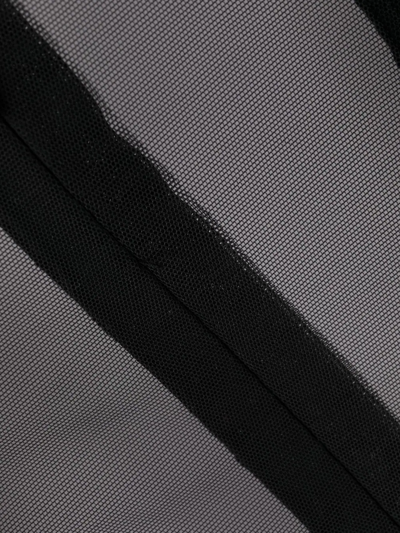 Maison Close Dahlia Sheer Long-sleeve Bodysuit In Black