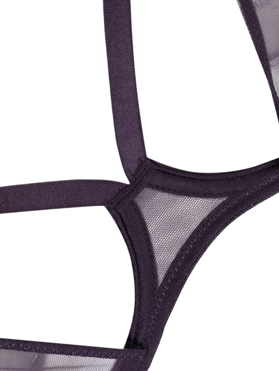 Shop Maison Close Naked Sheer Scarf Bra In Purple