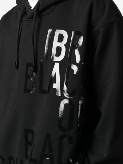 Dsquared2 Tonal Slogan-print Hoodie In Black