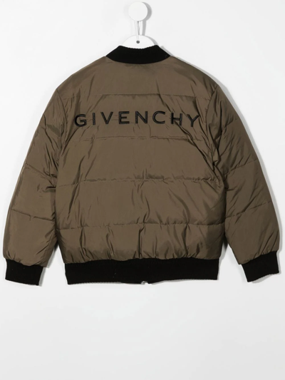 Shop Givenchy Logo-embroidered Puffer Jacket In Black