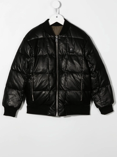 Shop Givenchy Logo-embroidered Puffer Jacket In Black