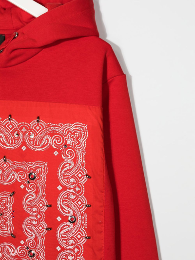 Givenchy Girl Dress Hooded Sweatshirt Style In Red