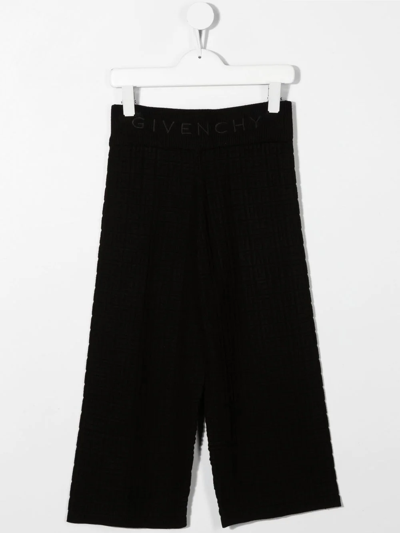 Shop Givenchy Monogram Knitted Trousers In Black