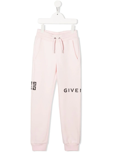 Shop Givenchy 4g Logo-print Tracksuit Trousers In Pink