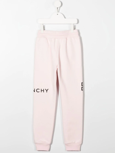 Shop Givenchy 4g Logo-print Tracksuit Trousers In Pink