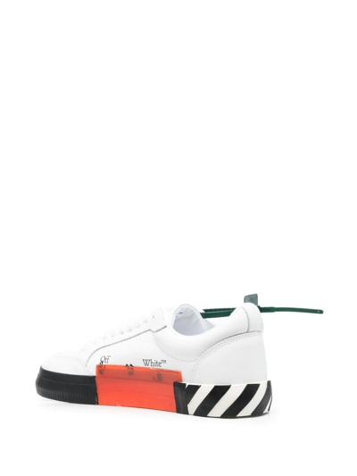 Off-white Vulcanized Leather Low Top Sneakers In White
