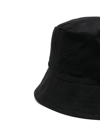 Off-white Helvetica Logo-print Bucket Hat In Black