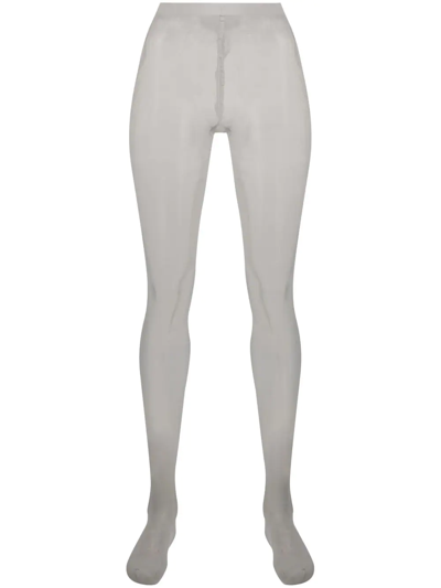Falke Sheer High-waisted Tights In Silver